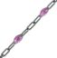 Wholesale Oxidized 925 Sterling Silver Long Box -1+3 PaperClip Enamel Chain (Amethyst Color)-4mm by 1.6mm (Sold per foot)