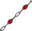 Wholesale Oxidized 925 Sterling Silver Long Box -1+3 PaperClip Enamel Chain (Garnet Color)-4mm by 1.6mm (Sold per foot)